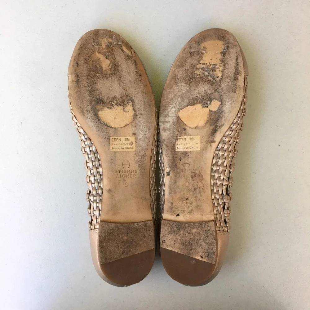 Etienne Aigner Eden Skimmer Flat Gold